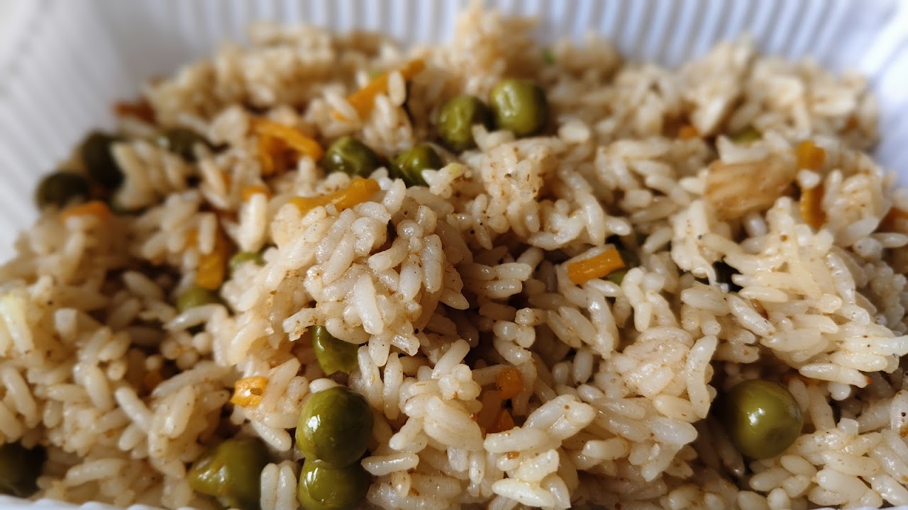 Healthy homemade vegetable pulao for lunch